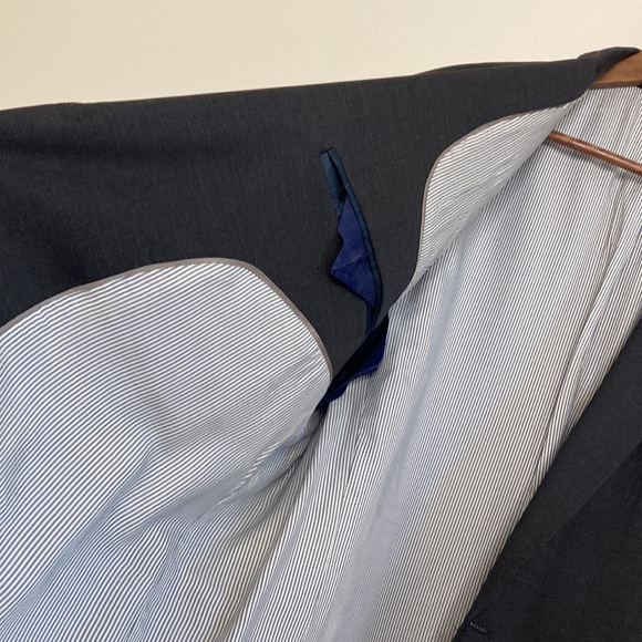 Brooks Brothers Explorer Blazer Mens 44L Gray Wool Stretch Fitzgerald Fit Travel - Picture 10 of 15